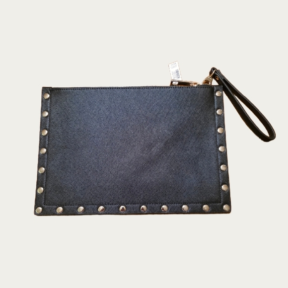 White House Black Market Floral Studded Pouch Bag Clutch Purse Brand New w/ Tag - Picture 4 of 9